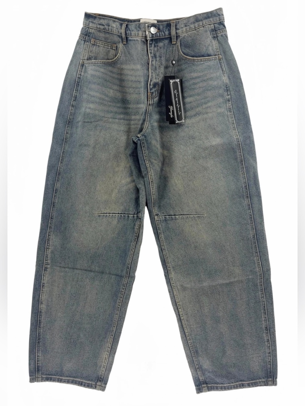 YoungLA 99 Barrel Jeans Size L Vintage Blue NWT W2199 Baggy Fit